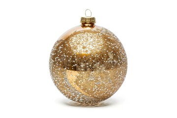 Aufkleber - A single golden ornament against a pure white background, suitable for holiday and seasonal designs