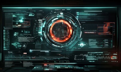 Digital Interface: A Futuristic Visualization of Data and Technology