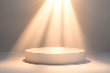 Aufkleber - A white platform with light emanating from it