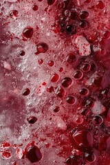 Aufkleber - A close-up of red liquid with water droplets, perfect for science or medical illustrations