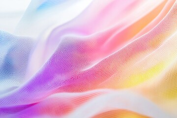 Poster - Close-up shot of vibrant fabric texture with blurred background