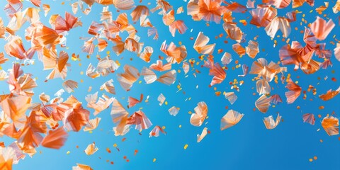 Poster - Colorful balloons soaring through the air, a playful scene for any celebration