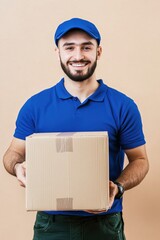 Aufkleber - A person holding a cardboard box