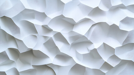 Aufkleber - White abstract texture in a 3D paper art style, versatile for use in various design projects like book covers and websites