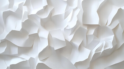 Aufkleber - White abstract texture in a 3D paper art style, versatile for use in various design projects like book covers and websites