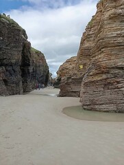 Wall Mural - Playa de las Catedrales en Ribadeo, Galicia