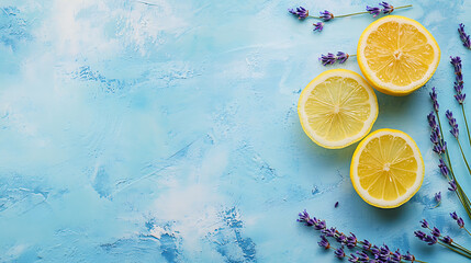 Aufkleber - Lemon and lavender lemonade, copy space