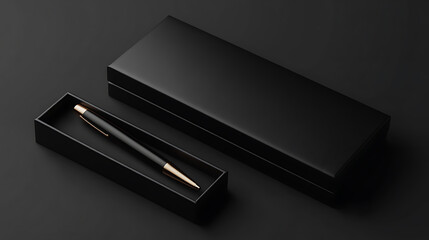Fototapete - 3D illustration, pen gift set box, and visiting card holder