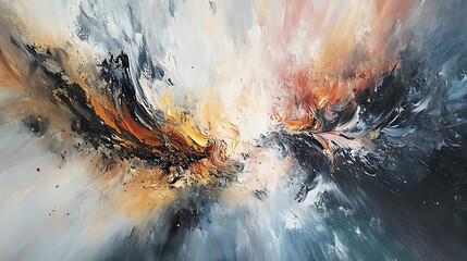 Fototapete - Abstract oil paint, acrylic painting, Original oil painting on canvas, Abstract art background, Artwork fragment, Paint brush brush, Modern art, Contemporary art, canvas oil, painted on wall