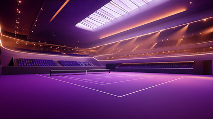 Leinwandbilder - Majestic tennis championship court stadium concept in london british royal international game match 3d illustration