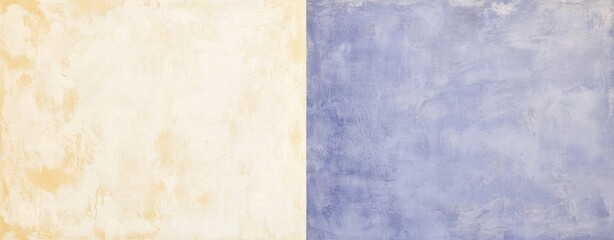 Poster - Concrete wall with beige and blue split, textured finish. Ideal backdrop for design