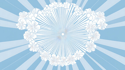 Aufkleber - A white circle with colorful gears and circuit board elements on a light blue background
