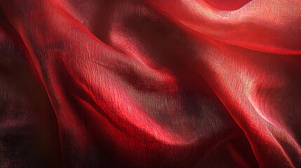 Aufkleber - Close-up of a red curtain, used as a background