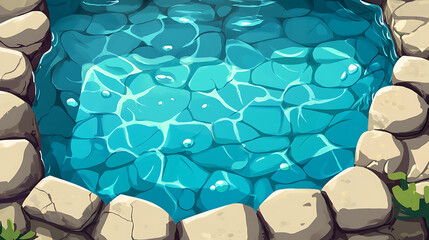 Poster - An image of swimming pool water suitable for advertising, product placement, and as a background illustration