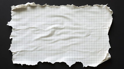 Poster - A visual of ripped white graph paper against a black background, offering a torn paper texture with space for additional content
