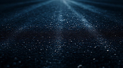 Poster - Abstract dark night asphalt road blurred in motion creative 3d rendering on black background