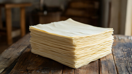 Poster - Raw uncooked dry lasagna sheets