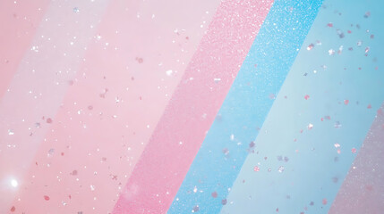 Poster - Abstract background with colorful stripes and glowing stars, pastel pink, purple and blue color palette