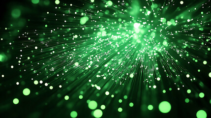 Aufkleber - Abstract network of glowing fiber optic cables futuristic 5g technology background digital illustration