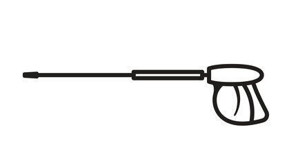 Canvas Print - pressure washer gun outline simple icon. clipart image isolated on white background.