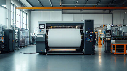 Aufkleber - Large format digital inkjet printer in action wide printing machine during production industrial printing technology