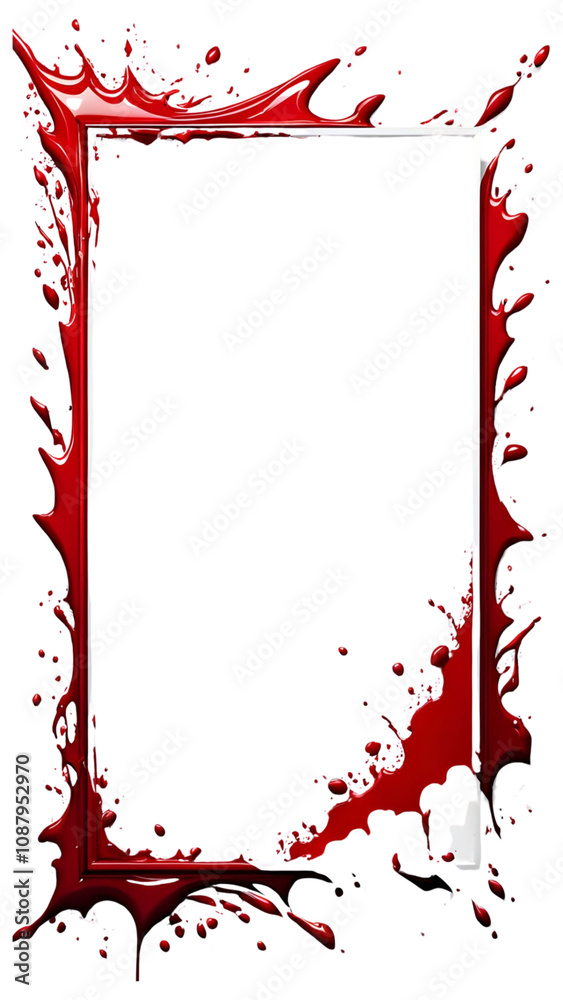 Red Blood Border Frame, Blooded Frame PNG Transparent Background Stock ...