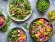 © bvbflo1 - Colorful and fresh salads with ingredients like radishes