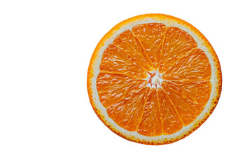 Fresh orange slice with vibrant color and juicy texture, perfect for healthy snacks or beverages