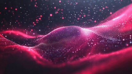 Wall Mural - data visualization with dots and lines in an abstract background. high-quality rendering.