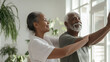 © Pixel Alchemist - physical therapist assisting elderly man with gentle care and support caring for the elderly concept.