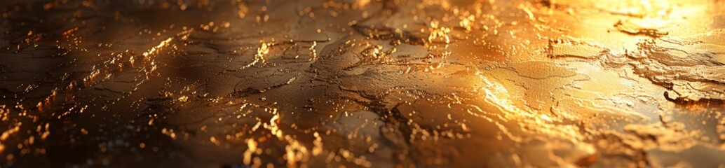 Poster - Elegant Gold Gradient Background with Luxurious Shiny Texture