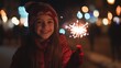 © MuhammadHajiji - Happy Child Holding a Sparkler at Night