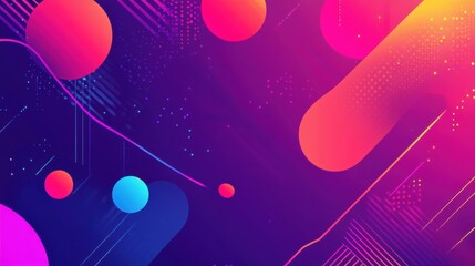Poster - Vibrant Abstract Background with Colorful Geometric Shapes and Gradients for Modern Design Projects, Banners, and Digital Art Creations