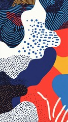 Poster - Abstract Colorful Shapes with Vivid Patterns and Textures Ideal for Modern Design Backgrounds and Creative Projects in Art and Digital Media