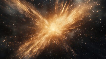 Wall Mural - an explosion of light particles radiating outward, showcasing dynamic movement and energy, evoking t