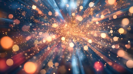 Wall Mural - abstract background with glowing lights and a starburst effect.