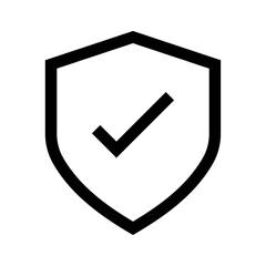 Leinwandbilder - Shield check mark icon or security shield protection icon with tick symbol