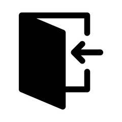 Poster - arrow Login icon door symbol - Enter symbol, log in account icon button - arrow and door icon entry symbols. web vector icon