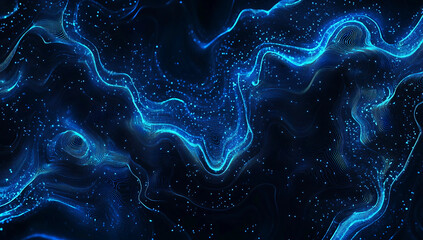 Wall Mural - A blue and purple swirl of light with a lot of small dots
