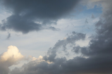 Wall Mural - beautiful view of sky with fluffy clouds