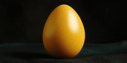 Poster - yellow egg against a black background