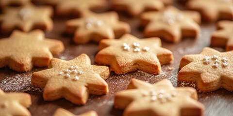 Poster - Freshly baked sugar cookies. Closeup with very shallow depth of field.