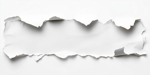 Poster - torn paper isolated on a white background, copyspace.