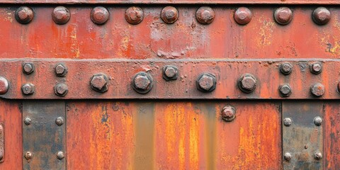 Aufkleber - Old, rusty surface on a locomotive wall with copyspace, background, abstract.