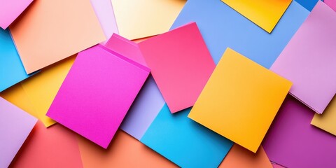Poster - Paper blank background, arranged geometrically. Color empty for presentations, copyspace.