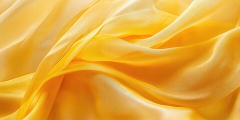 Poster - Silk yellow sheer fabric texture, Easter backdrop.