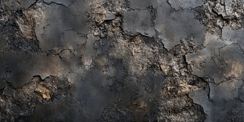Poster - Dark, gritty texture of a plaster material.