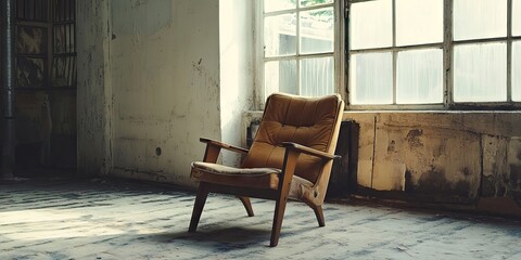 Canvas Print - chair in an unoccupied room interior