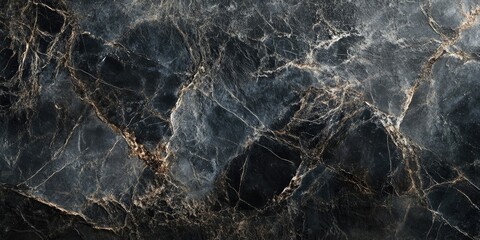 Leinwandbilder - Dark abstract old marble texture surface with natural patterns for design artwork. Stone cement wall texture background.