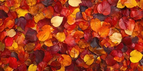 Sticker - Autumn leaves change to red and yellow.